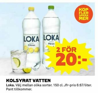 Coop Kolsyrat vatten erbjuda