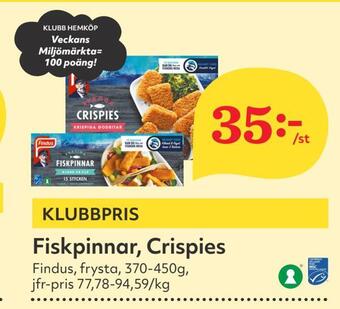 Hemköp Fiskpinnar, crispies erbjuda