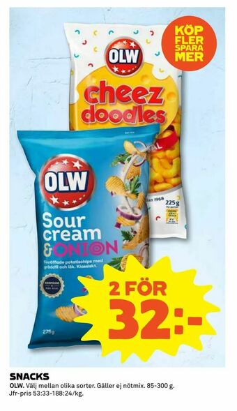 Coop Extra Snacks erbjuda