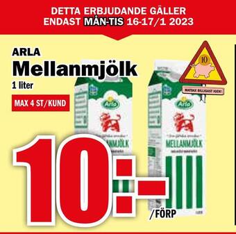 Matdax Mellanmjölk erbjuda