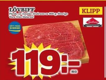 minmatbutik Lövbiff erbjuda