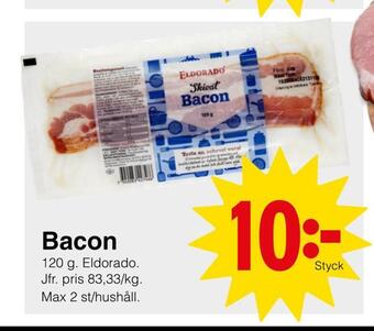 Matöppet Bacon erbjuda