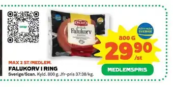 Stora Coop Falukorv i ring erbjuda