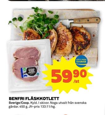 Stora Coop Benfri fläskkotlett erbjuda