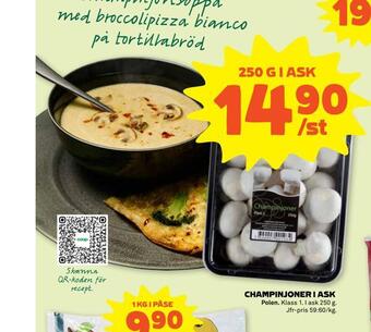 Stora Coop Champinjoner i ask erbjuda
