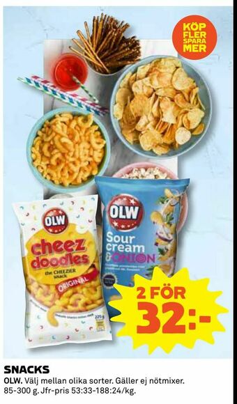 Coop Konsum Snacks erbjuda