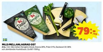 Coop Konsum Mild/mellanlagrad ost erbjuda