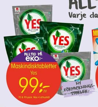 EKO Maskindisktabletter erbjuda