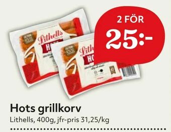 Hemköp Hots grillkorv erbjuda