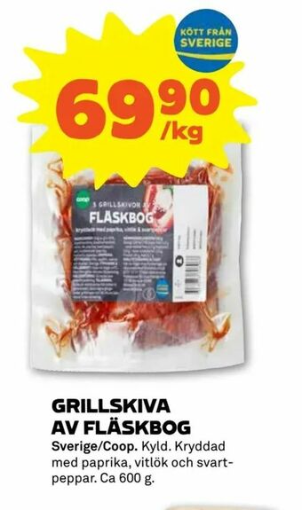 Stora Coop Grillskiva av fläskbog erbjuda