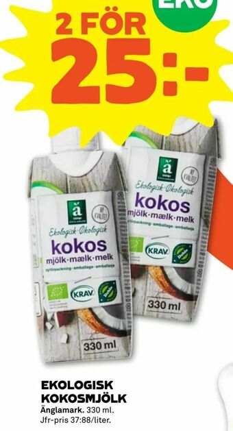 Ekologisk kokosmjölk