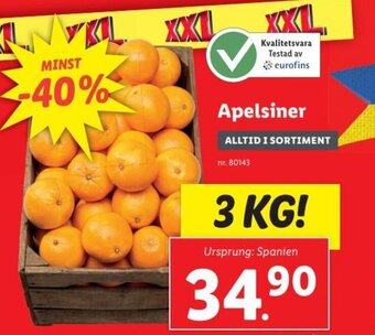 Lidl Apelsiner erbjuda