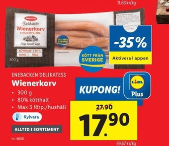 Lidl Wienerkorv erbjuda