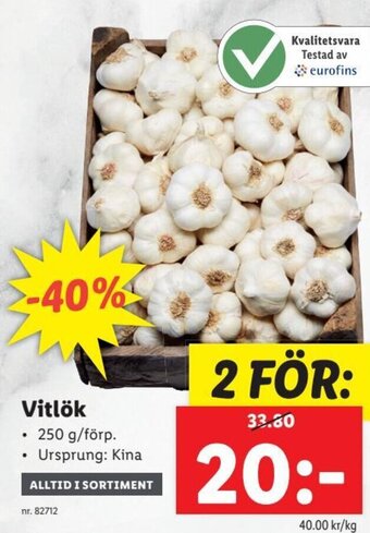 Lidl Vitlök erbjuda