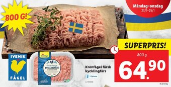 Lidl Kronfågel Färsk Kycklingfärs erbjuda
