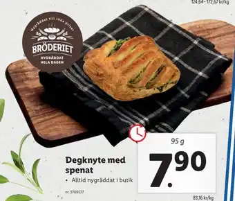 Lidl Degknyte Med Spenat erbjuda