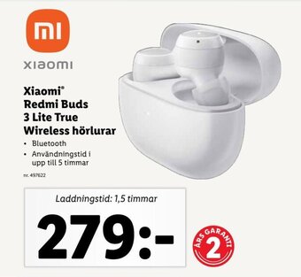 Lidl Xiaomi Redmi Buds 3 Lite True Wireless Hörlurar erbjuda