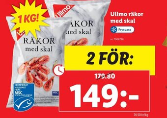 Lidl Ullmo Räkor Med Skal erbjuda