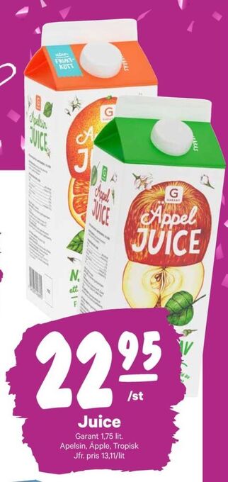 City Gross Garant juice erbjuda