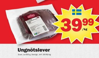Pekås Scan ungnötslever erbjuda