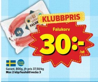 Östenssons Garant falukorv erbjuda