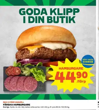 Coop Felix hamburgare erbjuda