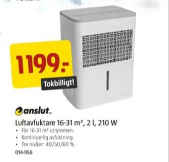 Jula Anslut luftavfuktare erbjuda