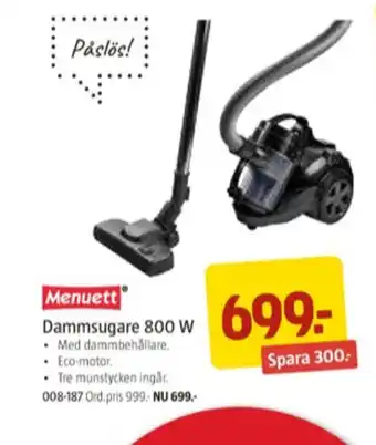 Jula Menuett dammsugare erbjuda