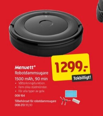 Jula Menuett robotdammsugare erbjuda