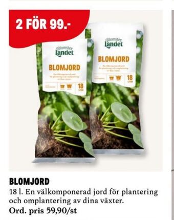 Blomsterlandet Blomsterlandet plantjord erbjuda