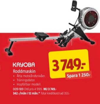 Jula Kayoba roddmaskin erbjuda