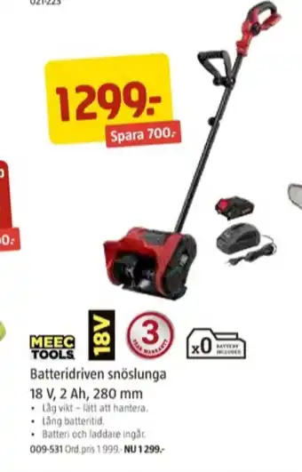 Jula Meec tools snöslunga erbjuda