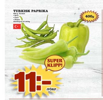 Nya Pulsen Turkisk paprika erbjuda