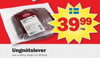 Pekås Ungnötslever erbjuda