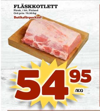 Supergrossen Fläskkotlett erbjuda