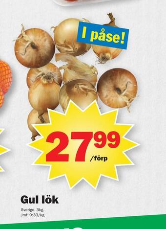Pekås Gul lök erbjuda