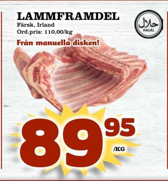 Supergrossen Lammframdel erbjuda