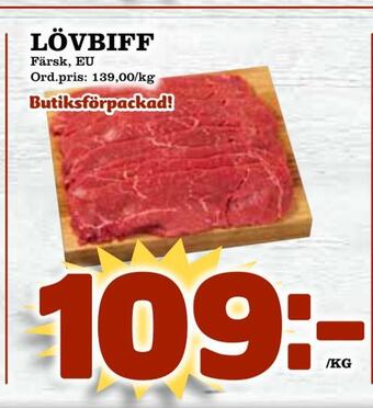 Supergrossen Lövbiff erbjuda