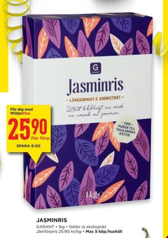 Willys Jasminris erbjuda