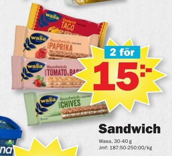 Pekås Sandwich erbjuda