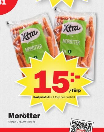 Pekås Morötter erbjuda