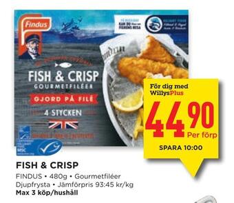 Willys Fish & crisp erbjuda