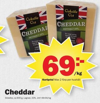 Pekås Cheddar erbjuda