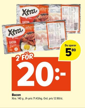 Coop Extra Bacon erbjuda