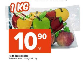 Coop Extra Röda äpplen i påse erbjuda