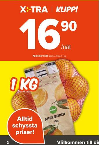 Coop Extra Apelsiner i nät erbjuda