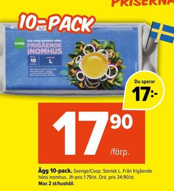 Coop Extra Ägg 10-pack erbjuda