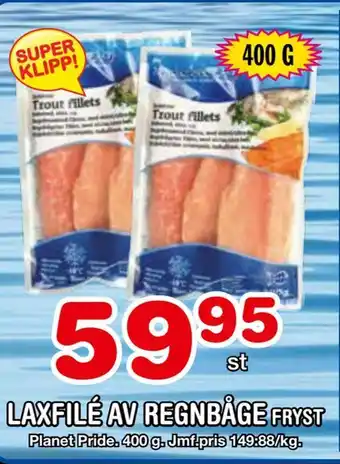 Nya Pulsen Laxfilé av regnbåge fryst erbjuda
