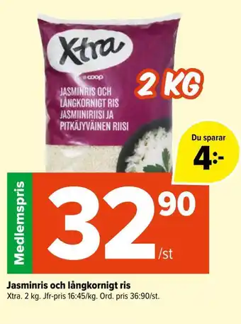 Jasminris och långkornigt ris
