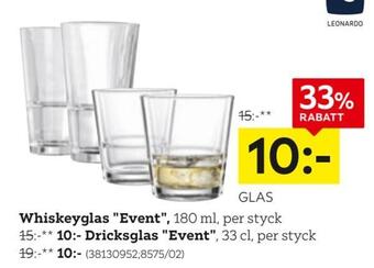 XXXLutz Dricksglas event erbjuda